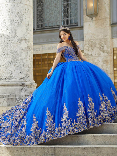 Quinceanera Collection 26034 - Glittered Tulle Ballgown Special Occasion Dress