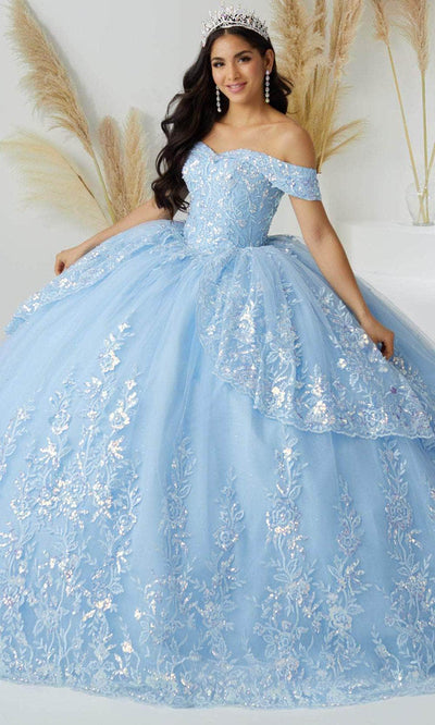 Quinceanera Collection 26035C - Sheep Cape And Chapel Train Ballgown Special Occasion Dress 0 / Jade/Gold