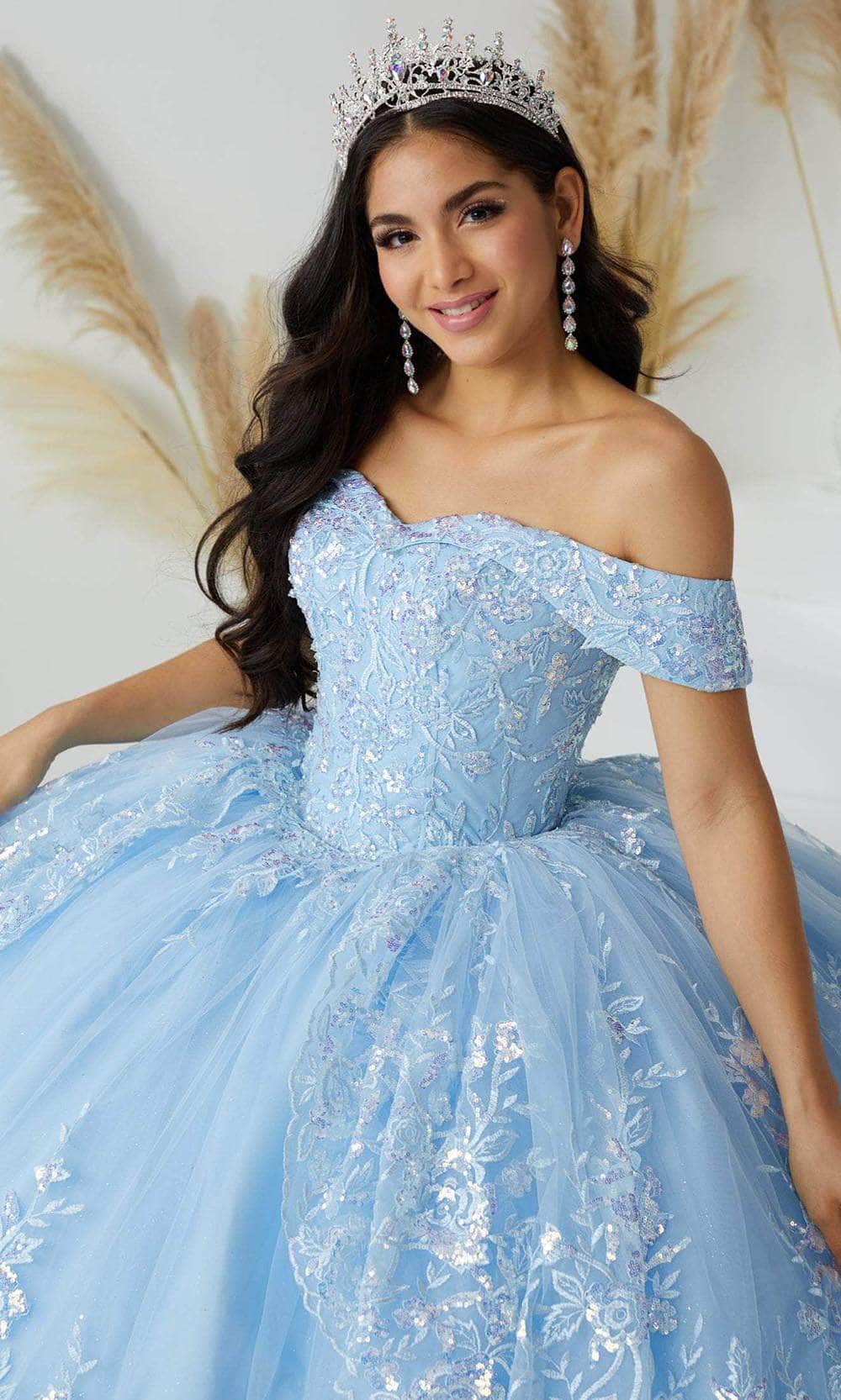 Quinceanera Collection 26035C - Sheep Cape And Chapel Train Ballgown Special Occasion Dress