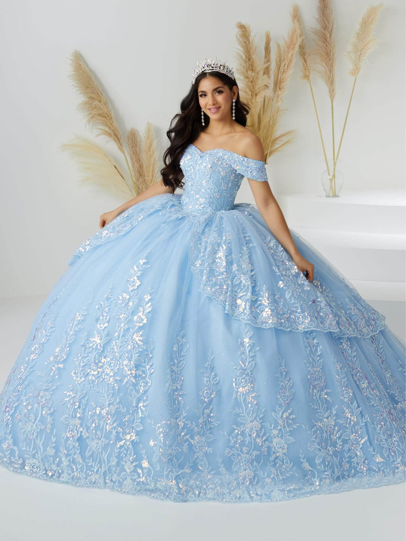 Quinceanera Collection 26037 - Tiered Overskirt Ballgown Special Occasion Dress