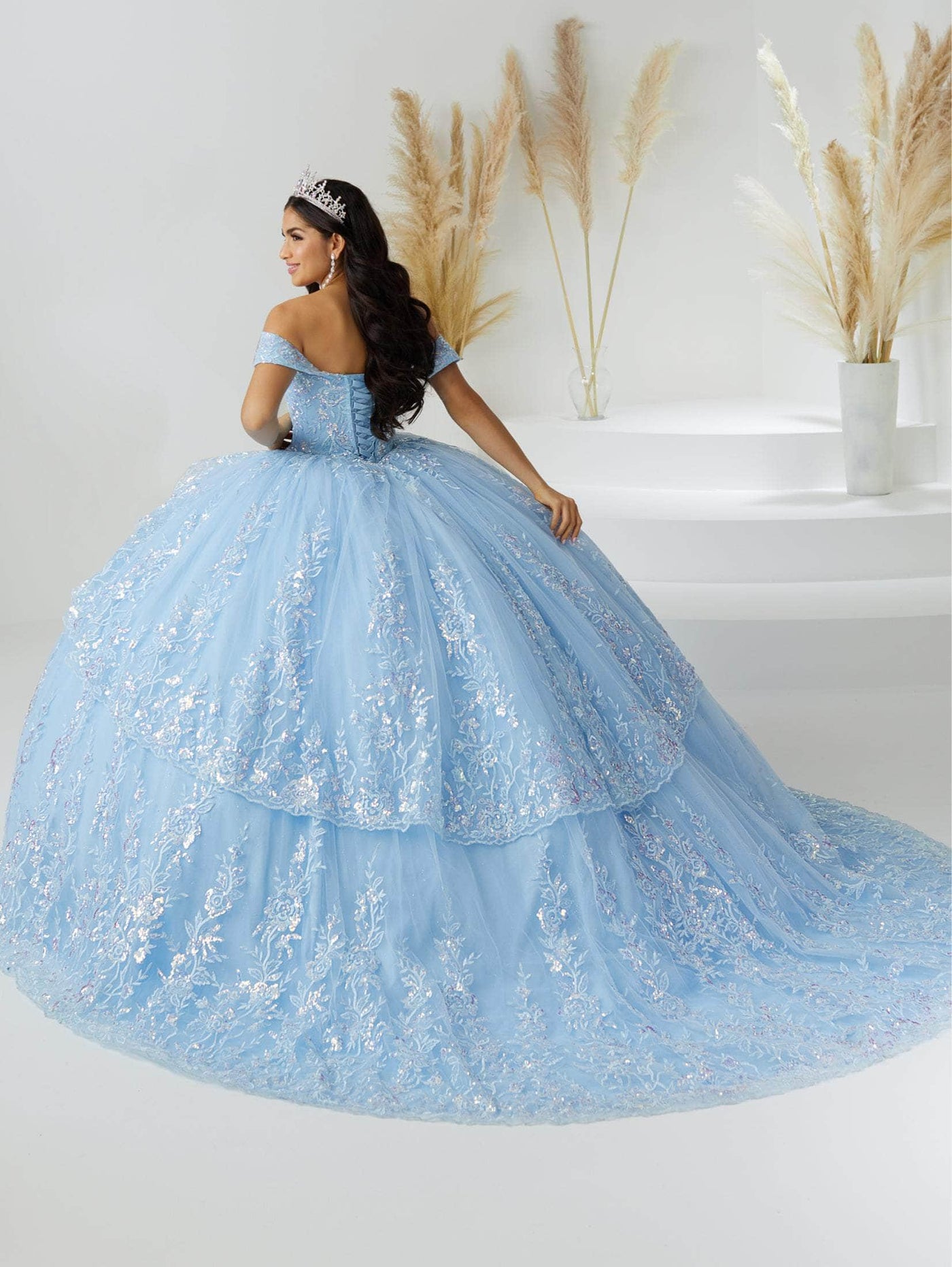 Quinceanera Collection 26037 - Tiered Overskirt Ballgown Special Occasion Dress