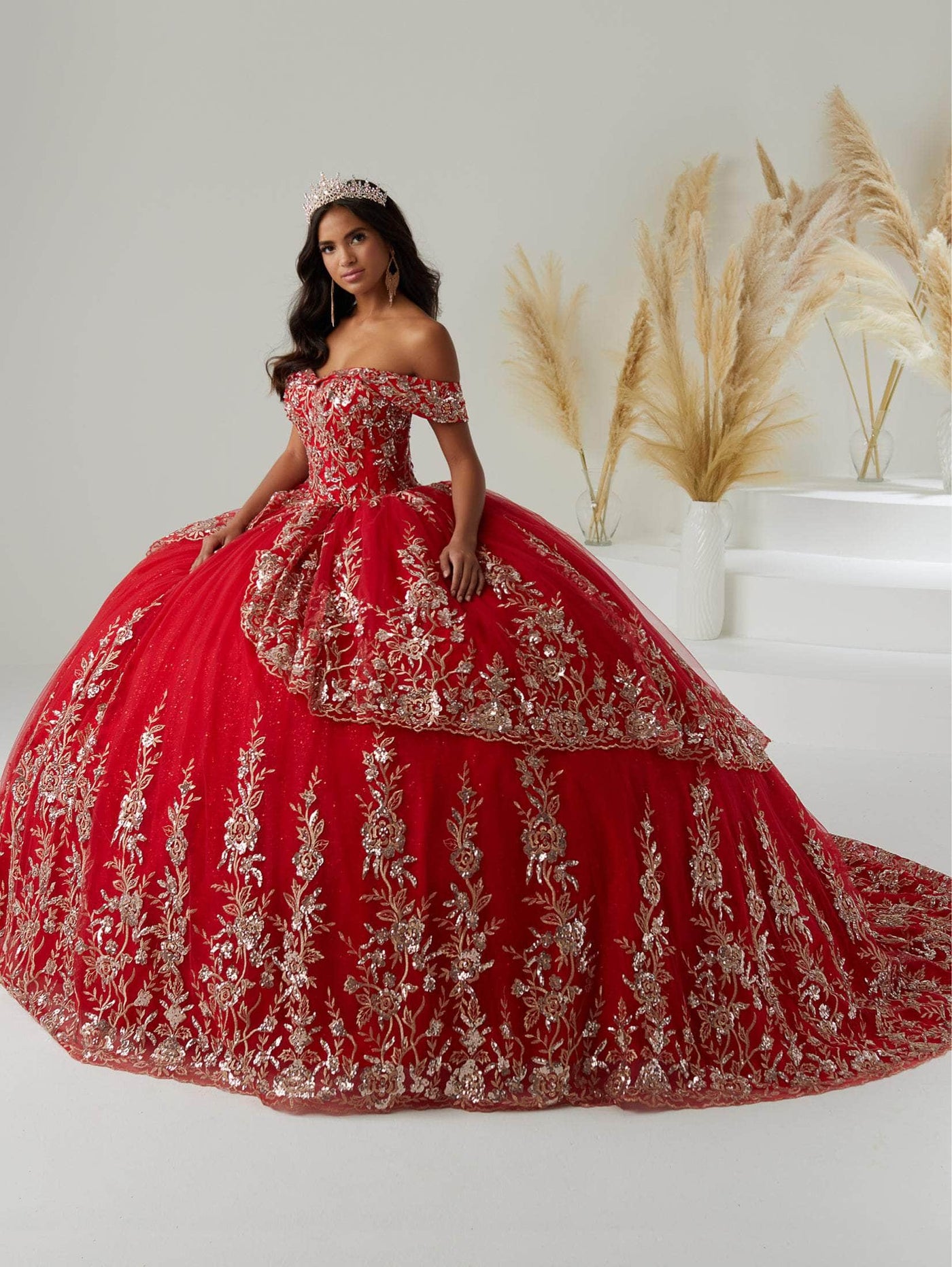 Quinceanera Collection 26037 - Tiered Overskirt Ballgown Special Occasion Dress