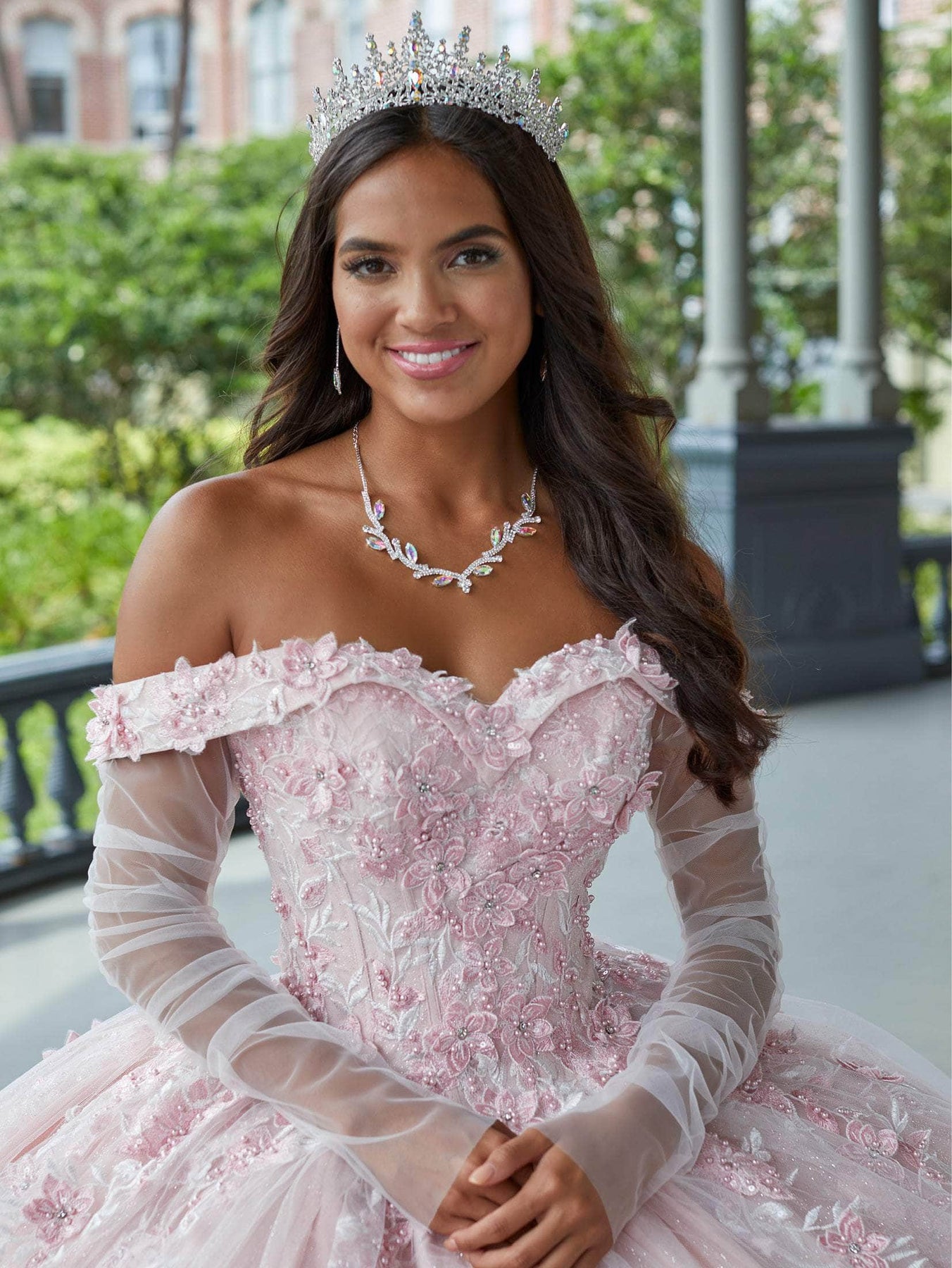 Quinceanera Collection 26049 - Long Lace/Tulle Ball Gown