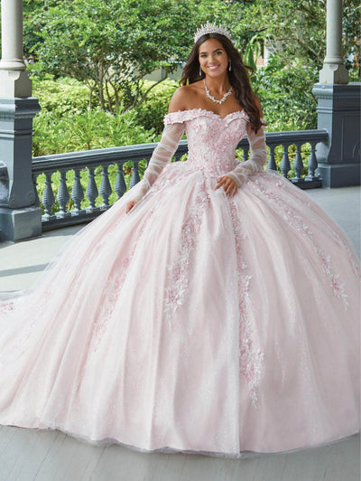 Quinceanera Collection 26049 - Sweetheart Off Shoulder Floral Ballgown Special Occasion Dress
