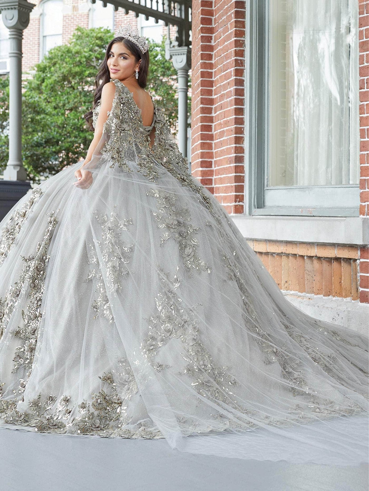 Quinceanera Collection 26052 - Sequined Floral Quinceanera Dress Special Occasion Dress