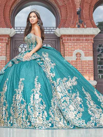 Quinceanera Collection 26053 - Basque Royal Bow-Detailed Ballgown Special Occasion Dress