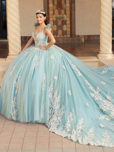 Quinceanera Collection 26059 - V-Neck Embroidered Ballgown Special Occasion Dress