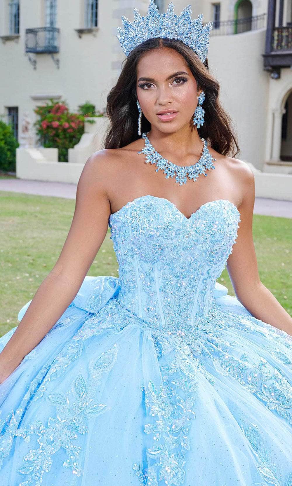 Quinceanera Collection 26072 - Floral Lace Sweetheart Ballgown Ball Gowns