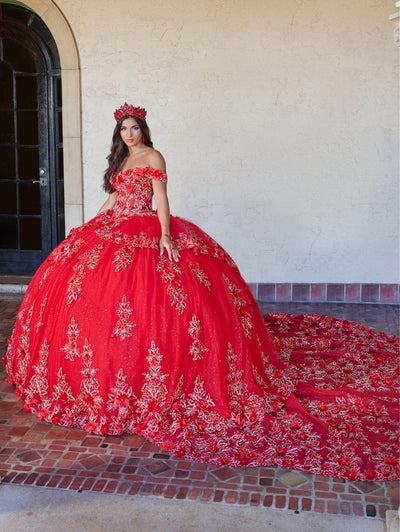 Quinceanera Collection 26073 - 3D Floral Embroidered Ballgown Special Occasion Dress