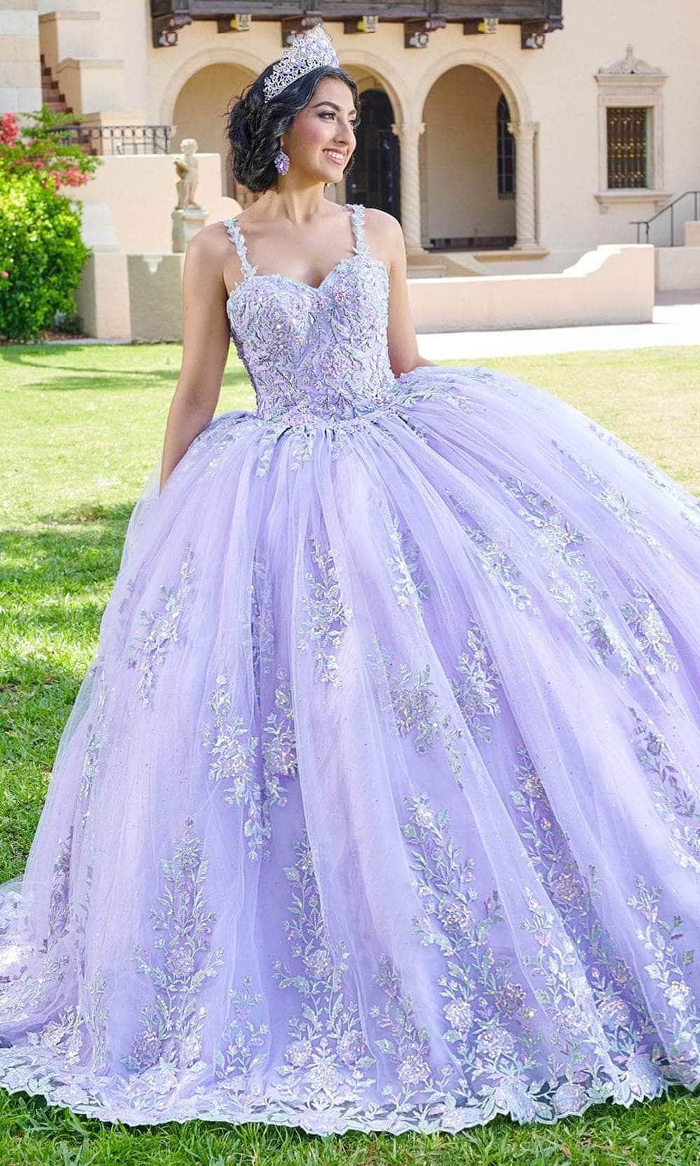 Quinceanera Collection 26074 - Embroidered Sweetheart Ballgown Ball Gowns 0 / Lilac Multi