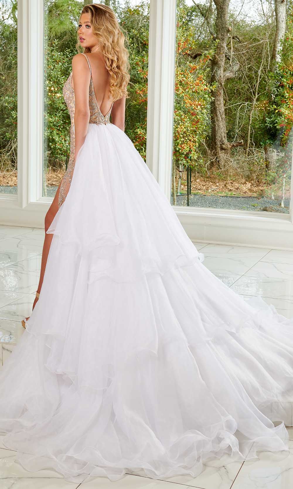 Rachel Allan 50130 - Sleeveless V-Neck Long Gown Special Occasion Dress