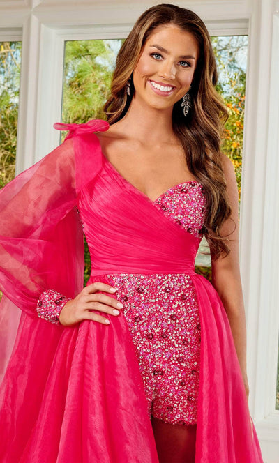 Rachel Allan 50234 - Romper w/ Overskirt