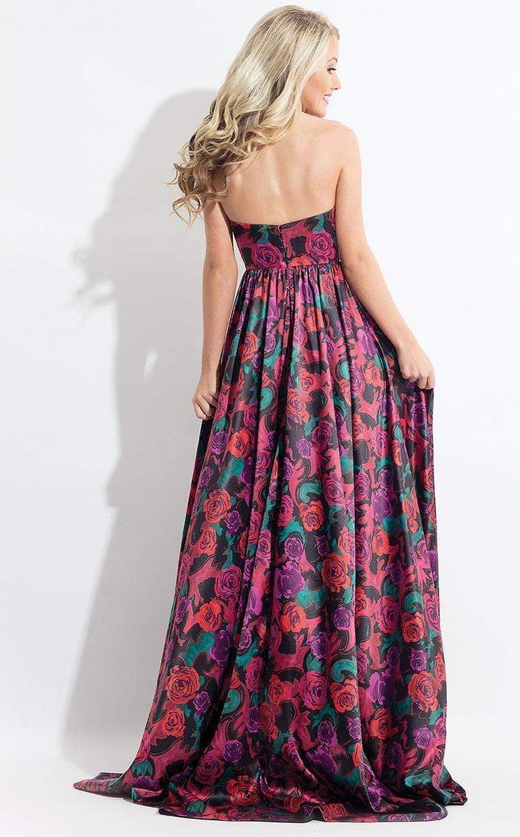 Rachel Allan - 6073 Strapless Two-Piece Floral Print Gown Special Occasion Dress