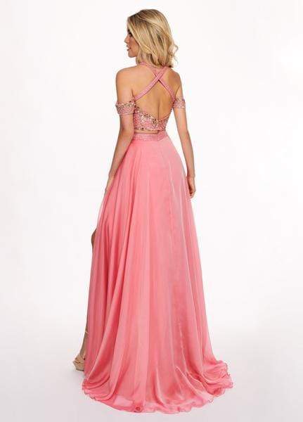 Rachel Allan - 6411 Beaded Embellished 2-Piece Cold Shoulder Prom Gown Special Occasion Dress