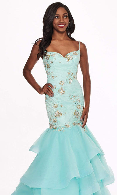 Rachel Allan - 6485 Embellished Sweetheart Tiered Mermaid Gown Special Occasion Dress