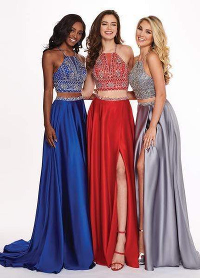 Rachel Allan - 6497 Beaded Ornate Two-Piece Satin Gown Prom Dresses