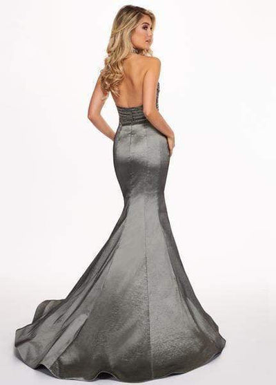 Rachel Allan - 6511 Beaded Halter Taffeta Two-Piece Mermaid Gown Evening Dresses