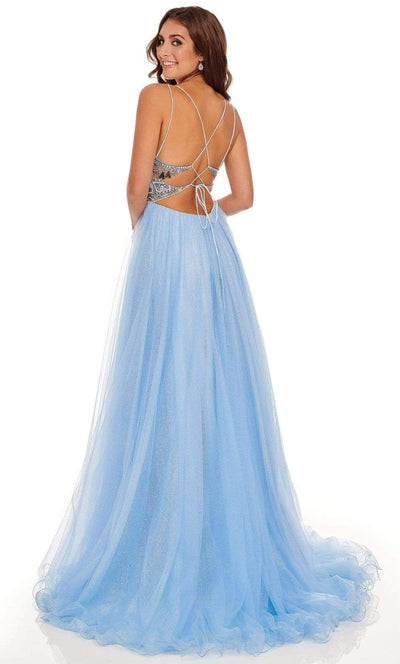 Rachel Allan - 70038 Geometric Cut Glass Tulle Dress Prom Dresses