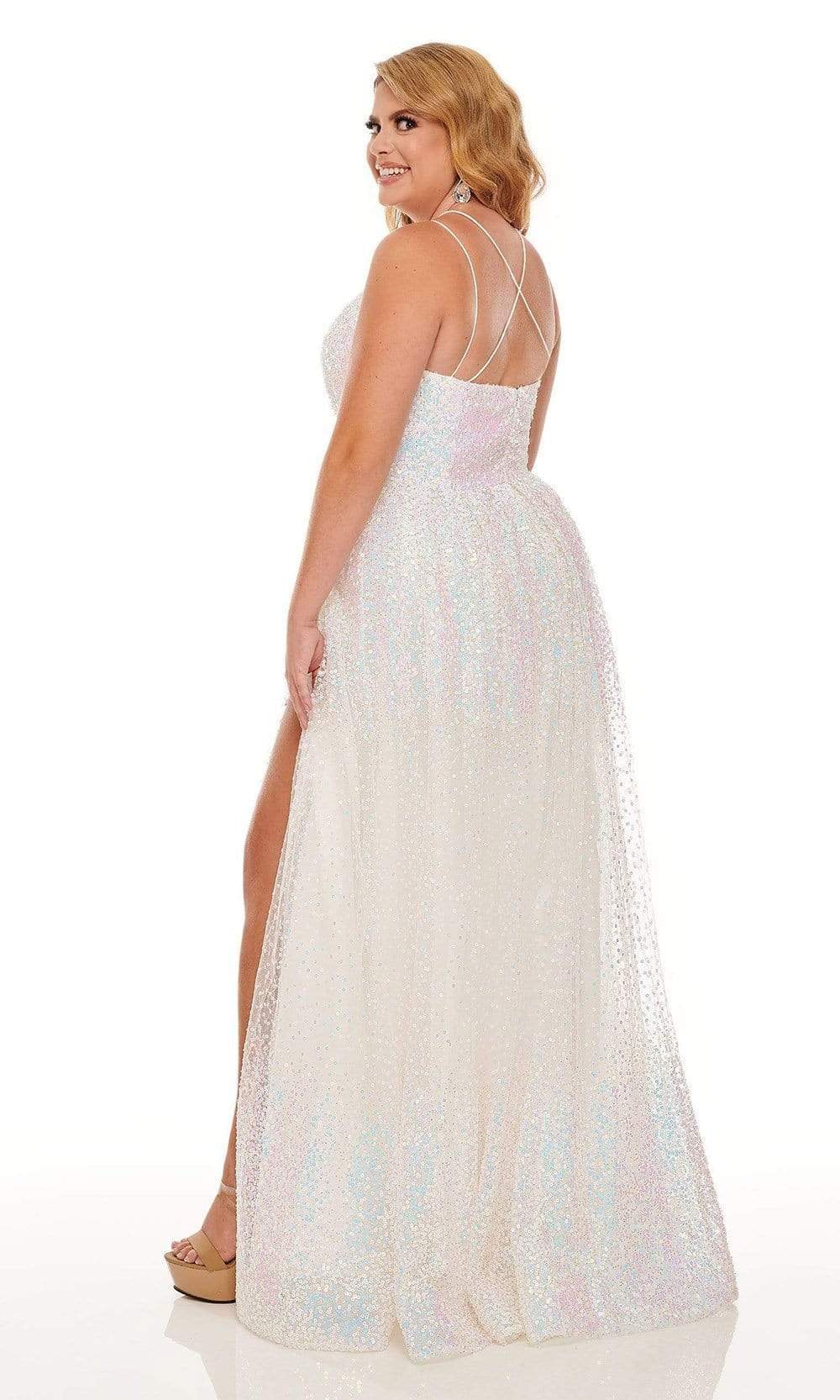 Rachel Allan - 70047W Scoop A-Line Evening Gown Prom Dresses