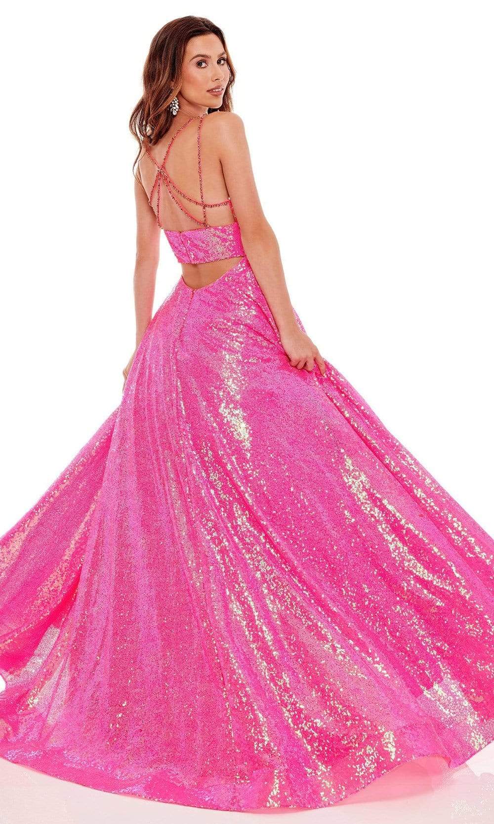 Rachel Allan - 70130 Sequined Strappy Back Gown Prom Dresses