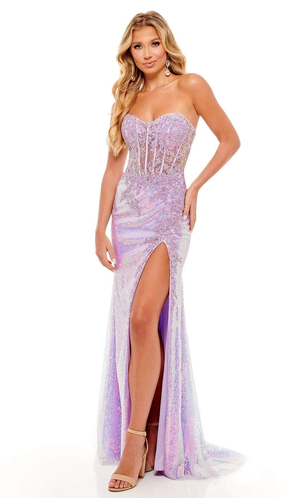 Rachel Allan - 70132 Sweetheart Fitted Sequin Dress Prom Dresses