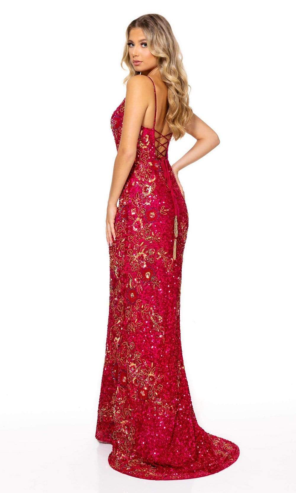 Rachel Allan 70135 - Sequined Sleeveless Evening Dress – ADASA