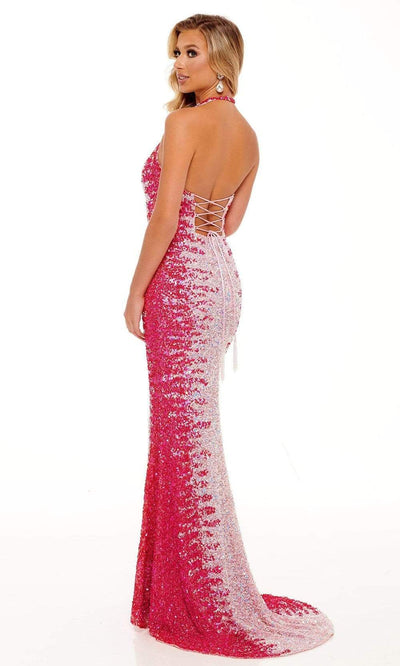 Rachel Allan - 70162 Halter Trumpet Evening Dress Prom Dresses