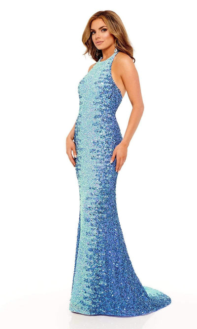 Rachel Allan - 70162 Halter Trumpet Evening Dress Prom Dresses