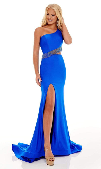 Rachel Allan - 70168 Bead-Fringed Cutout Gown Prom Dresses