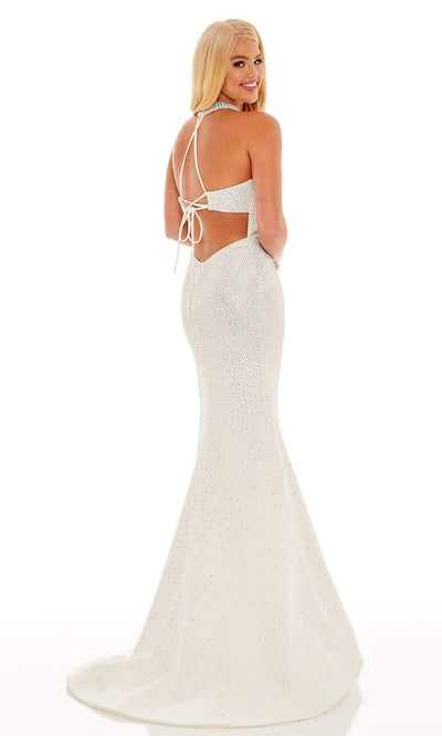 Rachel Allan - 70185 Beaded High Halter Gown Prom Dresses