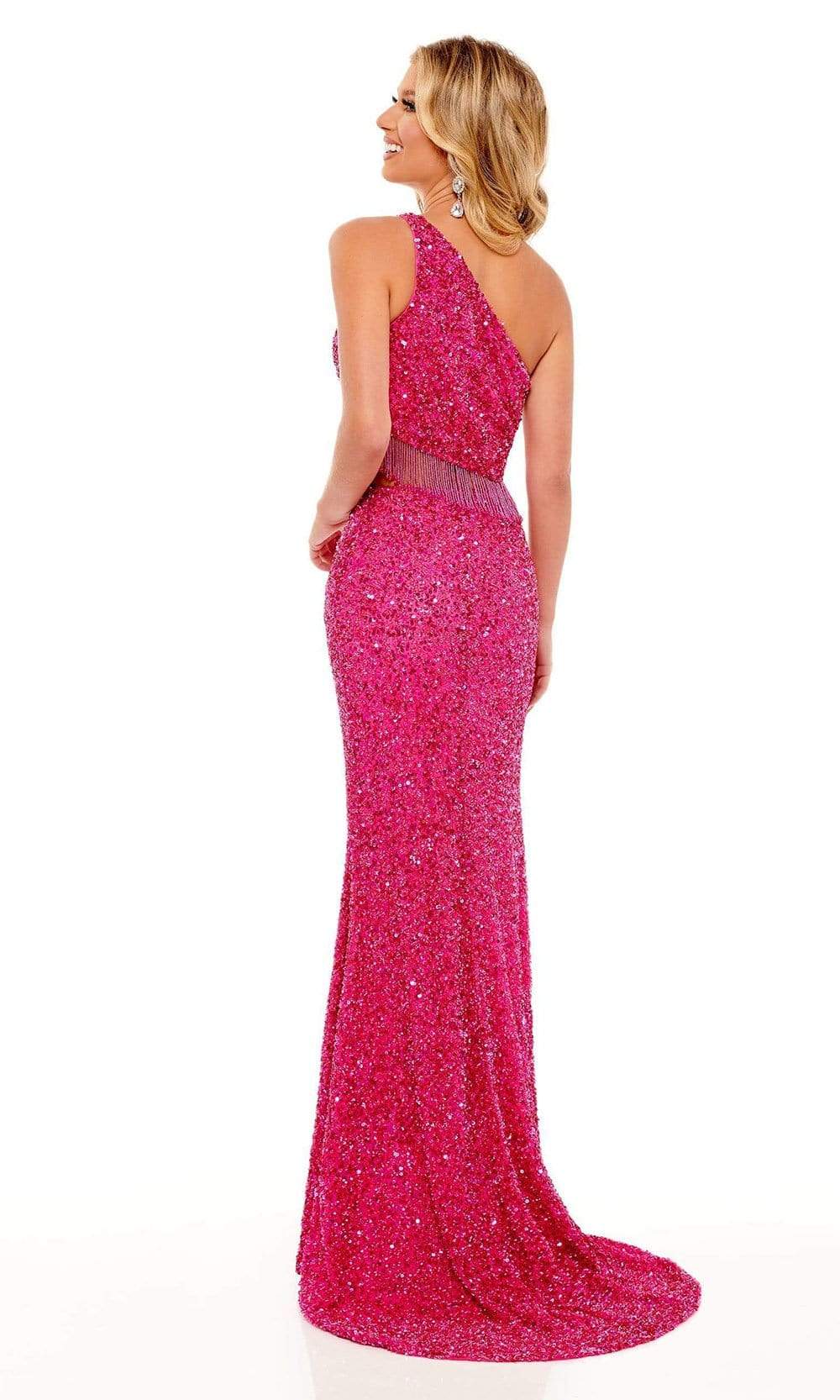 Rachel Allan - 70186 Bead Fringed Sequin Gown Prom Dresses