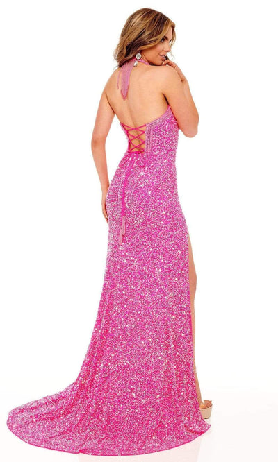 Rachel Allan - 70195 Halter Sheath Evening Dress Prom Dresses