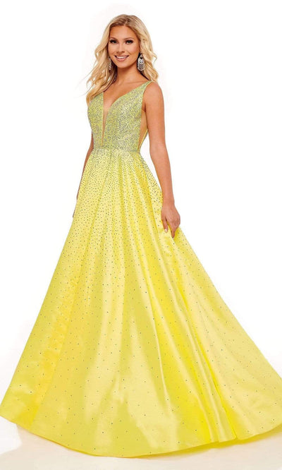 Rachel Allan - 70212 Beaded Scoop Back A-Line Gown Prom Dresses