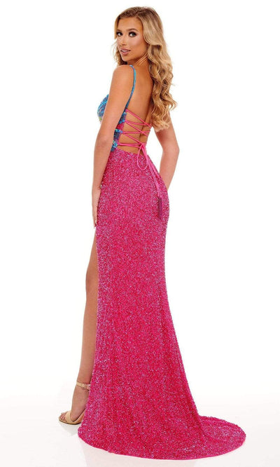 Rachel Allan - 70262 V-Neck Sequin Evening Dress Prom Dresses