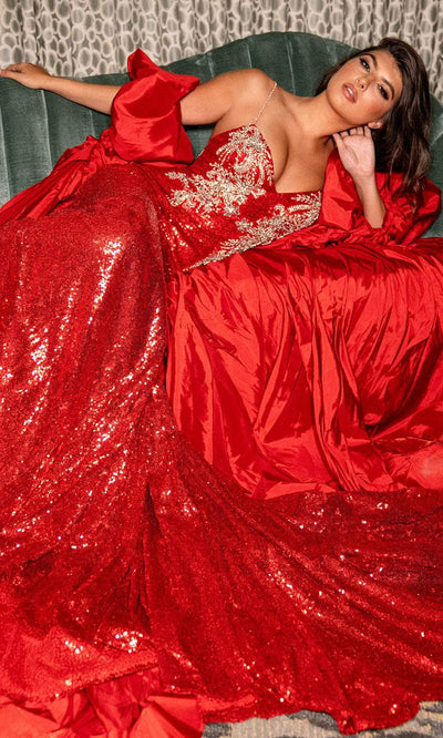 Rachel Allan 70482 - Spaghetti Strap Sequin Prom Dress