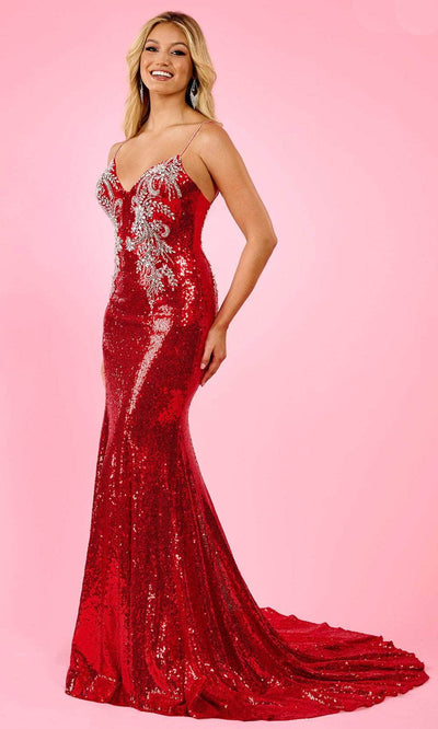 Rachel Allan 70482 - Spaghetti Strap Sequin Prom Dress