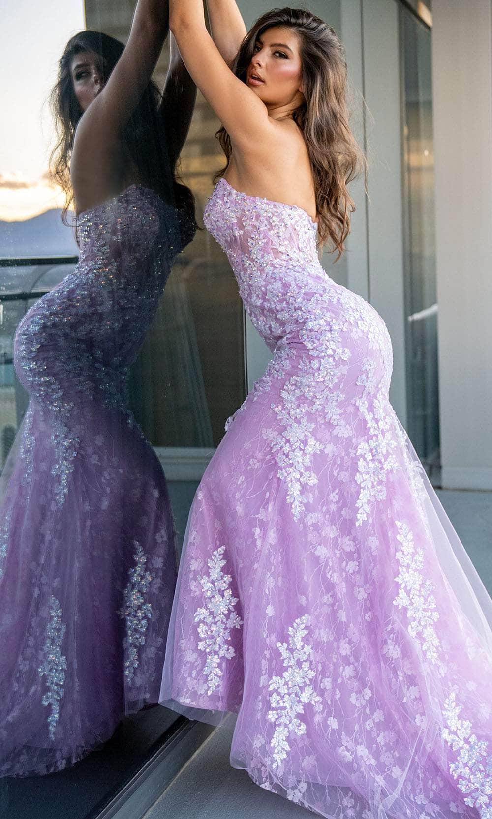Rachel Allan 70566 - Floral Mermaid Prom Dress
