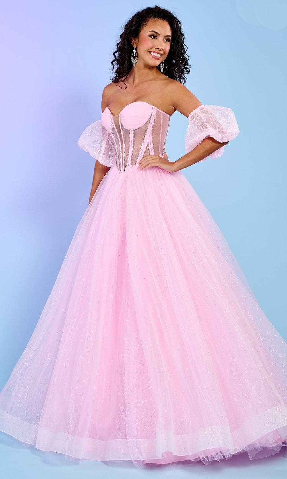Rachel Allan 70630 - Illusion Corset Prom Ballgown Ball Gowns 00 / Pink