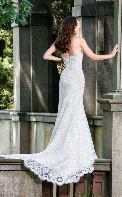 Rachel Allan Bridal - M625 Lace Embroidered Scalloped Trumpet Gown Special Occasion Dress