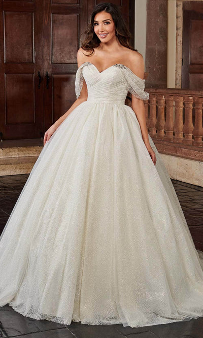 Rachel Allan Bridal Rb6115 - Off-Shoulder Ballgown 0 / Ivory