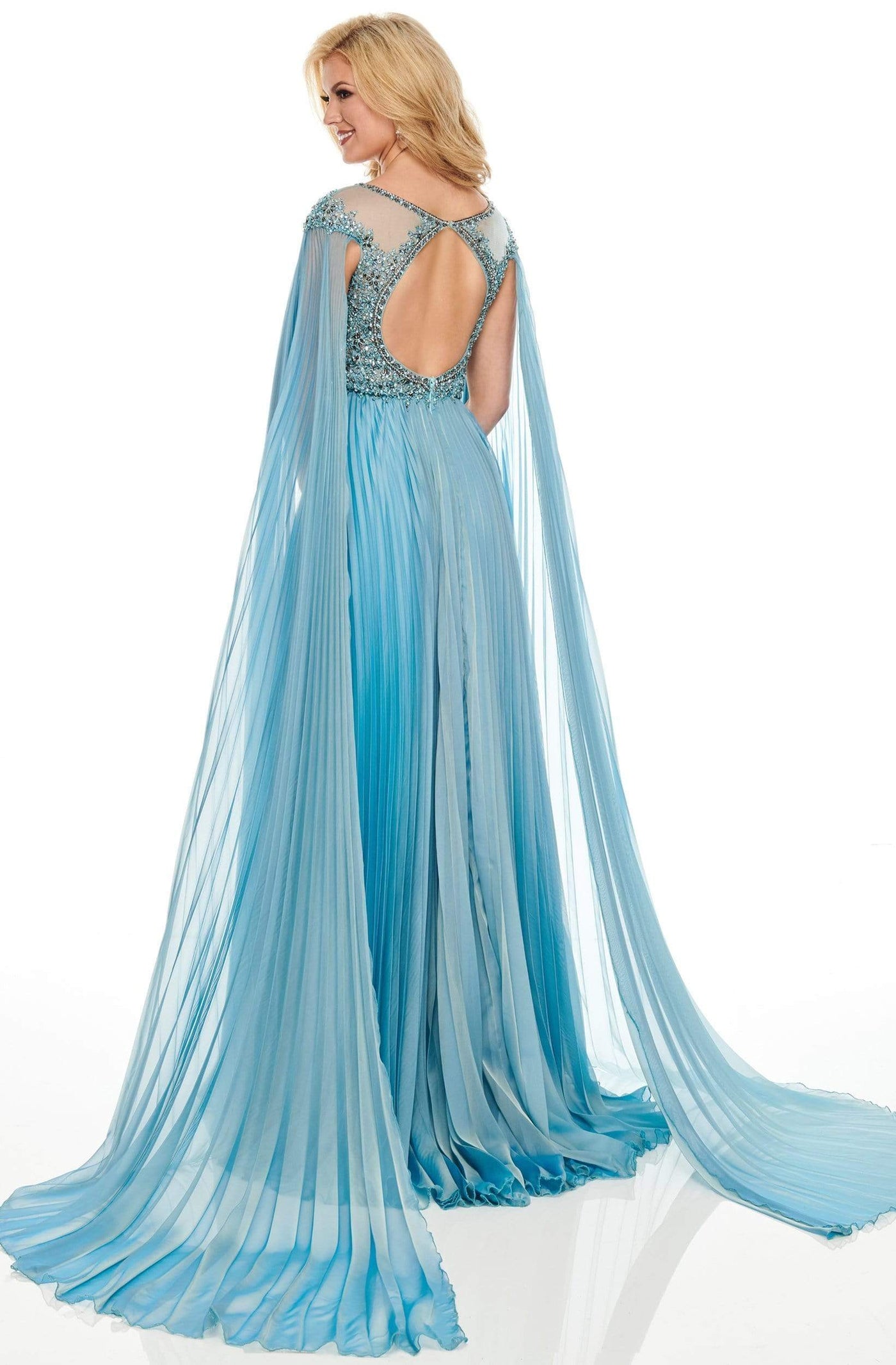 Rachel Allan Couture - 8425 Illusion Embellished Bodice A-Line Dress Evening Dresses