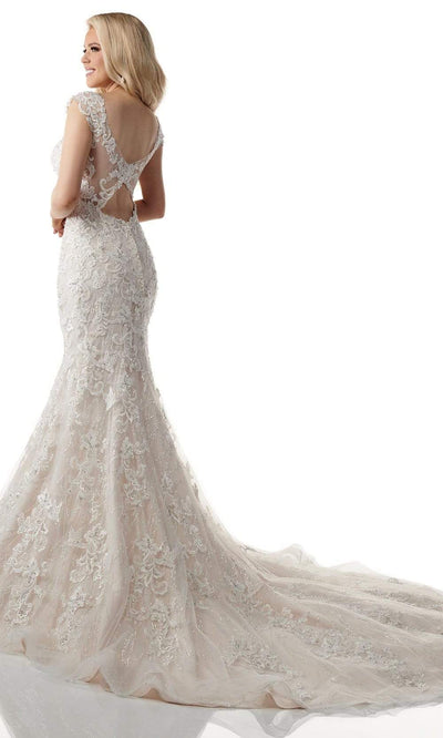 Rachel Allan - M772 Illusion Yoke Embellished Lace Mermaid Bridal Gown Wedding Dresses