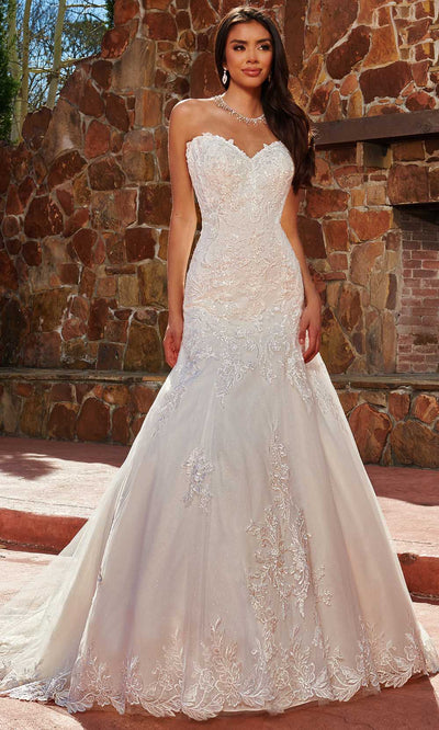 Rachel Allan M825 - Applique-Ornate Trumpet Bridal Gown Special Occasion Dress