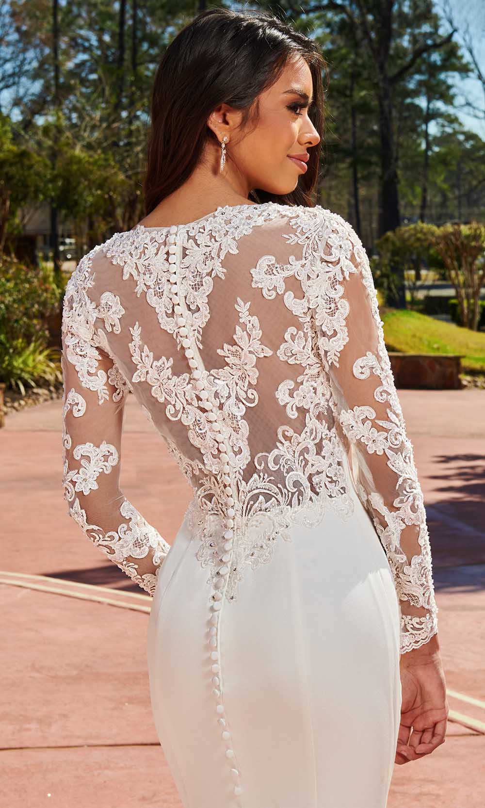 Rachel Allan M827 - Embroidered Long Sleeve Bridal Gown Bridal Dress