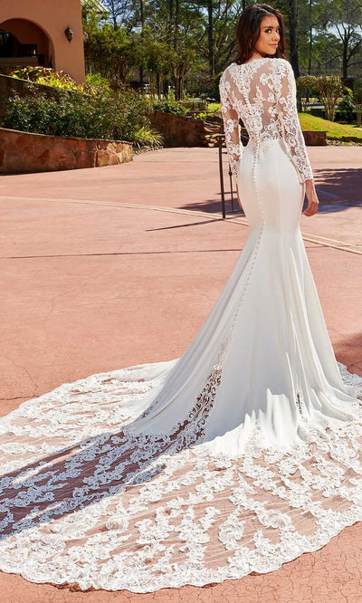Rachel Allan M827 - Embroidered Long Sleeve Bridal Gown Bridal Dress