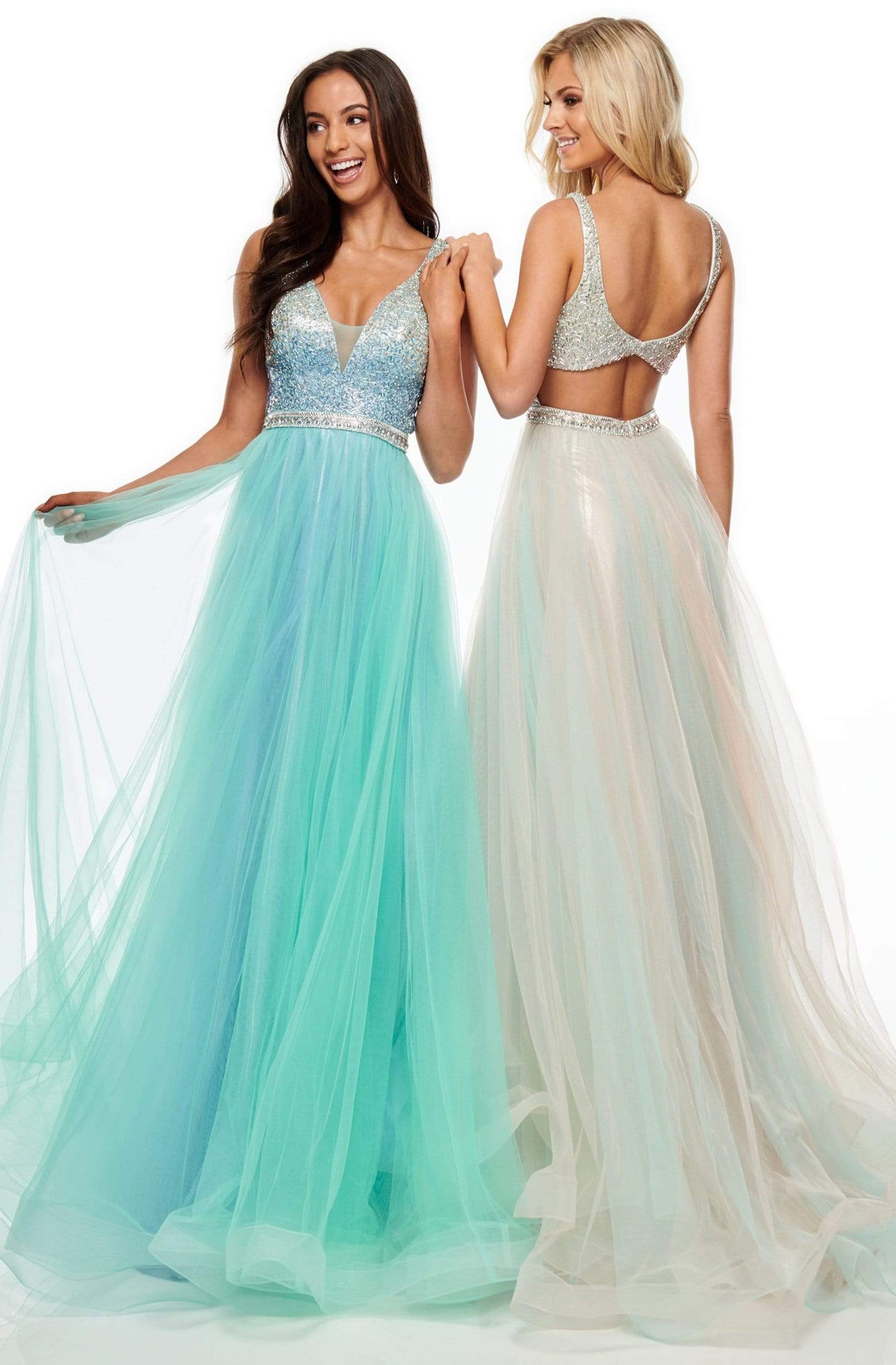 Rachel Allan Prom - 7015 Bead Embellished A-Line Evening Dress Prom Dresses