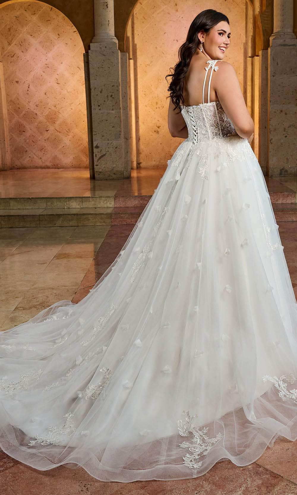 Rachel Allan RB2182 - Lace Appliqued Ballgown