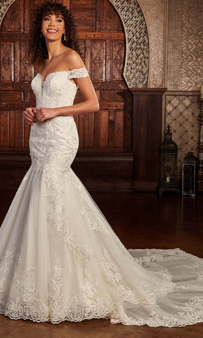 Rachel Allan Rb3167 - Lace Applique Bridal Gown 0 / Ivory