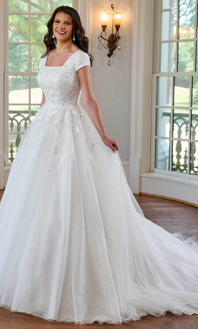 Rachel Allan RB3184 - Cap Sleeve A-Line Bridal Gown Bridal Dresses 0 / Ivory