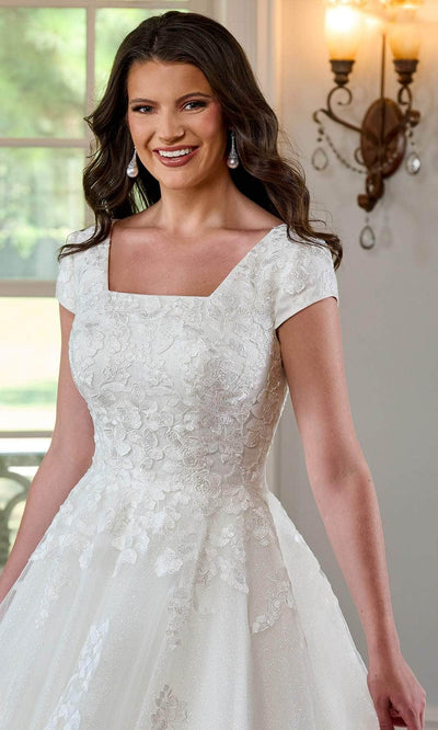 Rachel Allan RB3184 - Cap Sleeve A-Line Bridal Gown